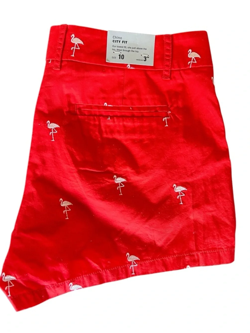 J.Crew Flamingo Chino Shorts Size 10 City Fit Red Preppy Summer NWT - Picture 2 of 5
